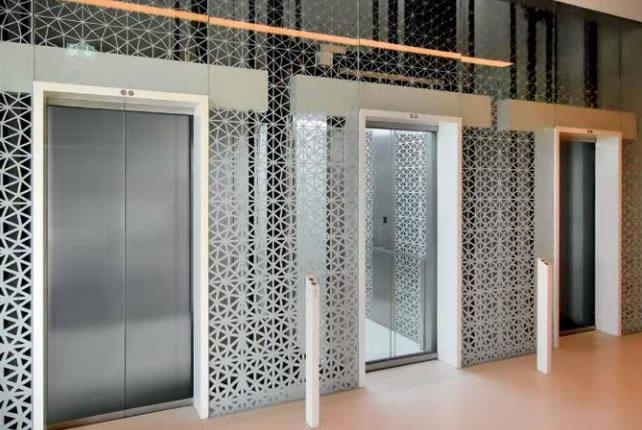 Modern machine room less MRL elevator